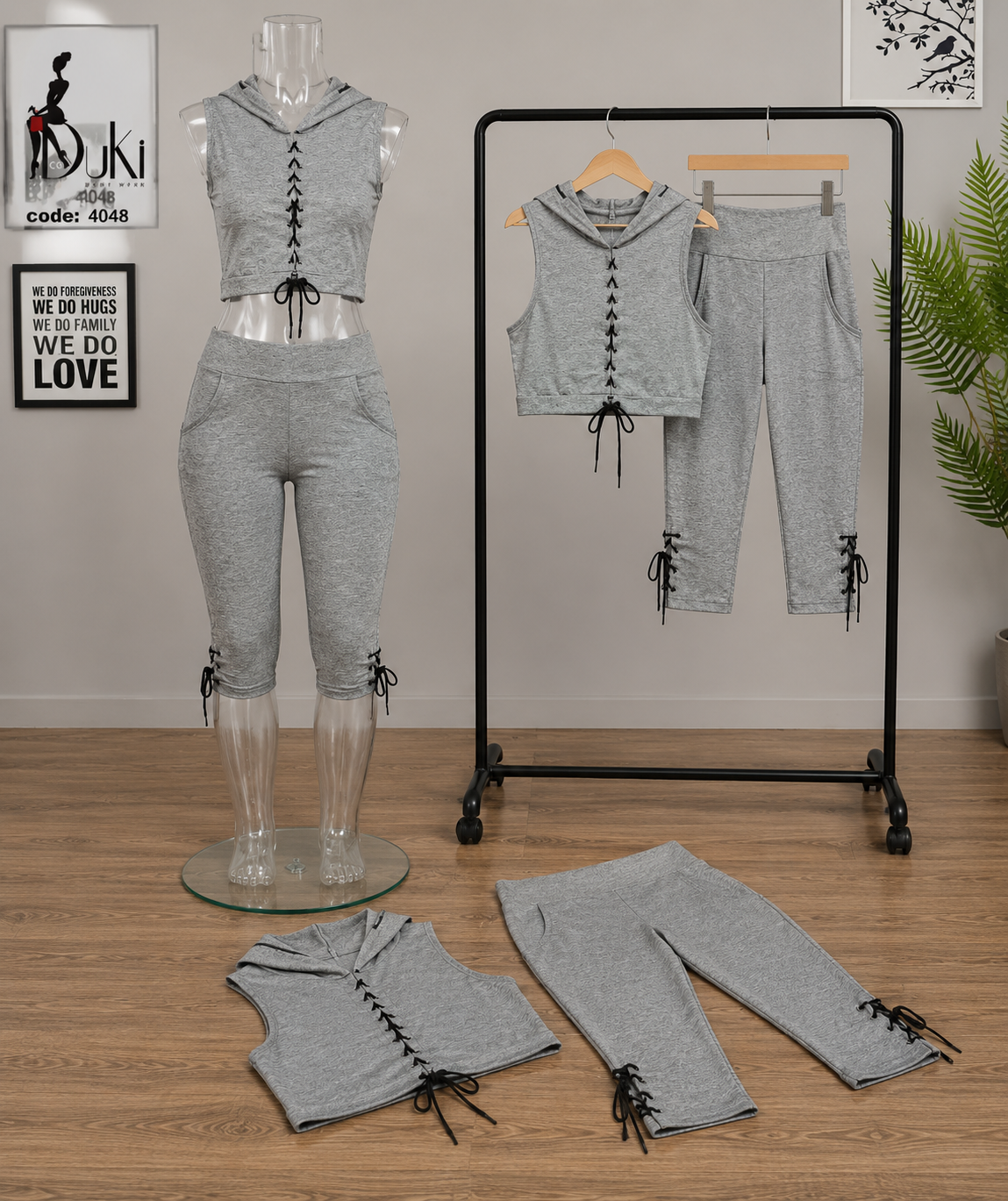 ست دوتیکه چاپ وشلوارک پانجی